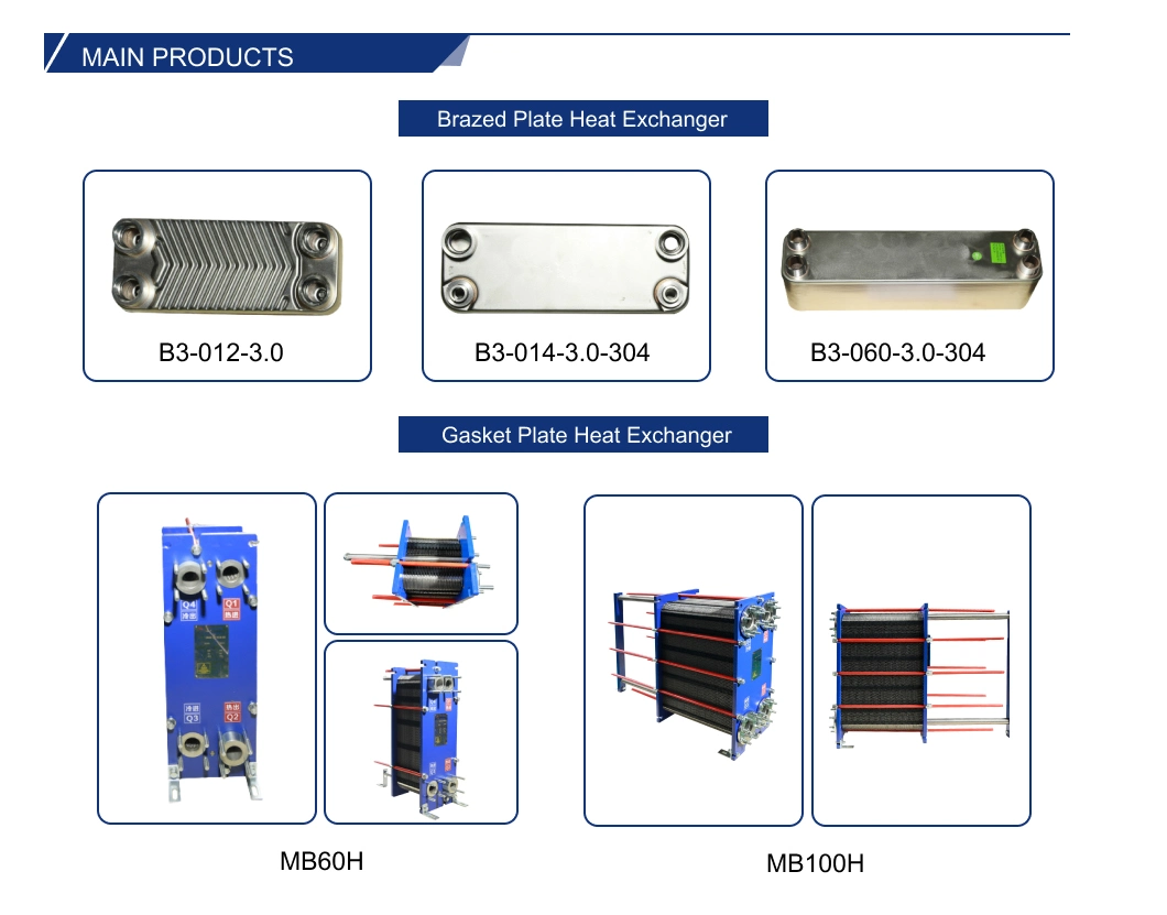 Water to Refrigerant Brazed Plate Heat Exchanger for Evaporator